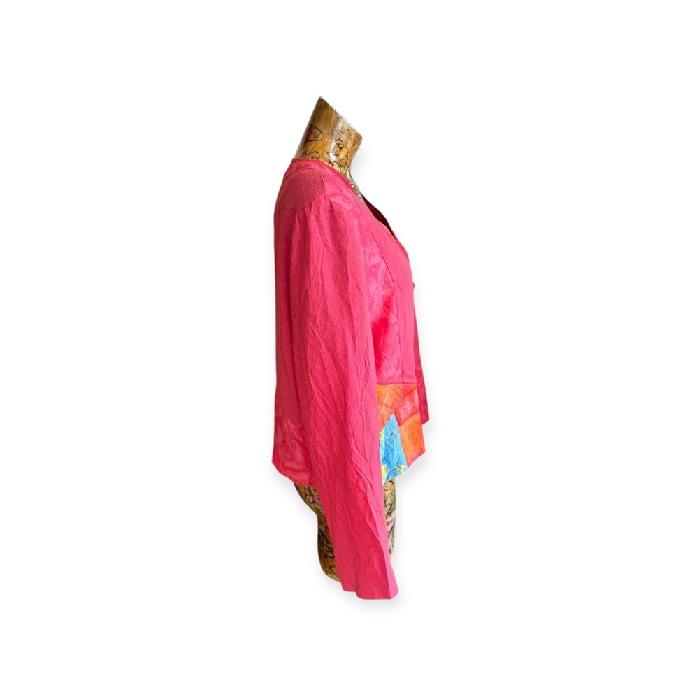 City Girl by Nancy Bolen pink blazer jacket Size 14 XL retro vintage style - Picture 3 of 13
